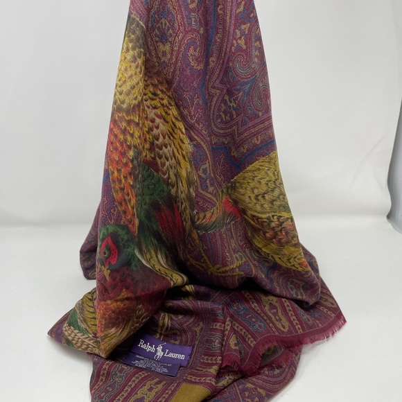 Ralph Lauren Purple Label Accessories - Vintage Ralph Lauren Pheasant Scarf